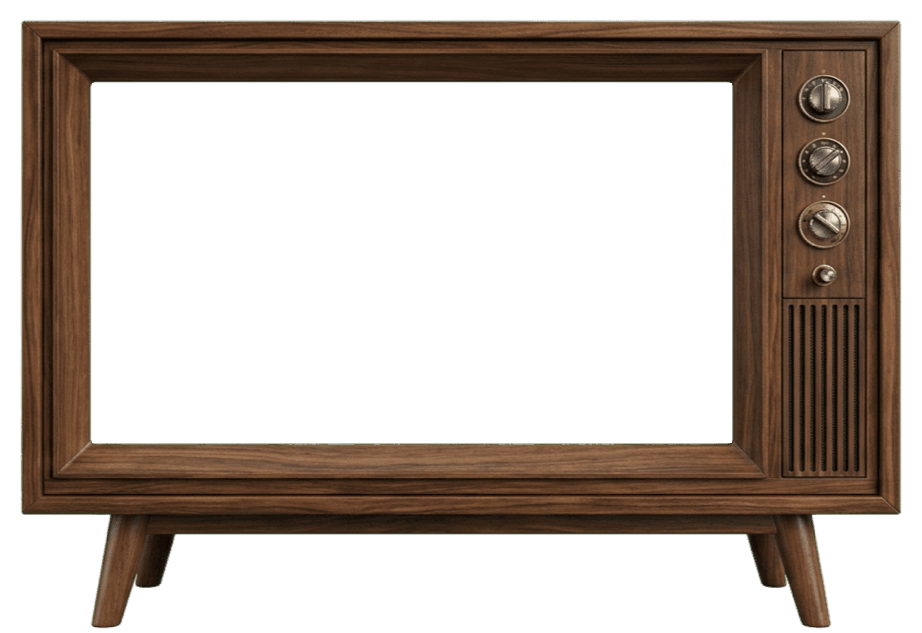 Vintage walnut television frame